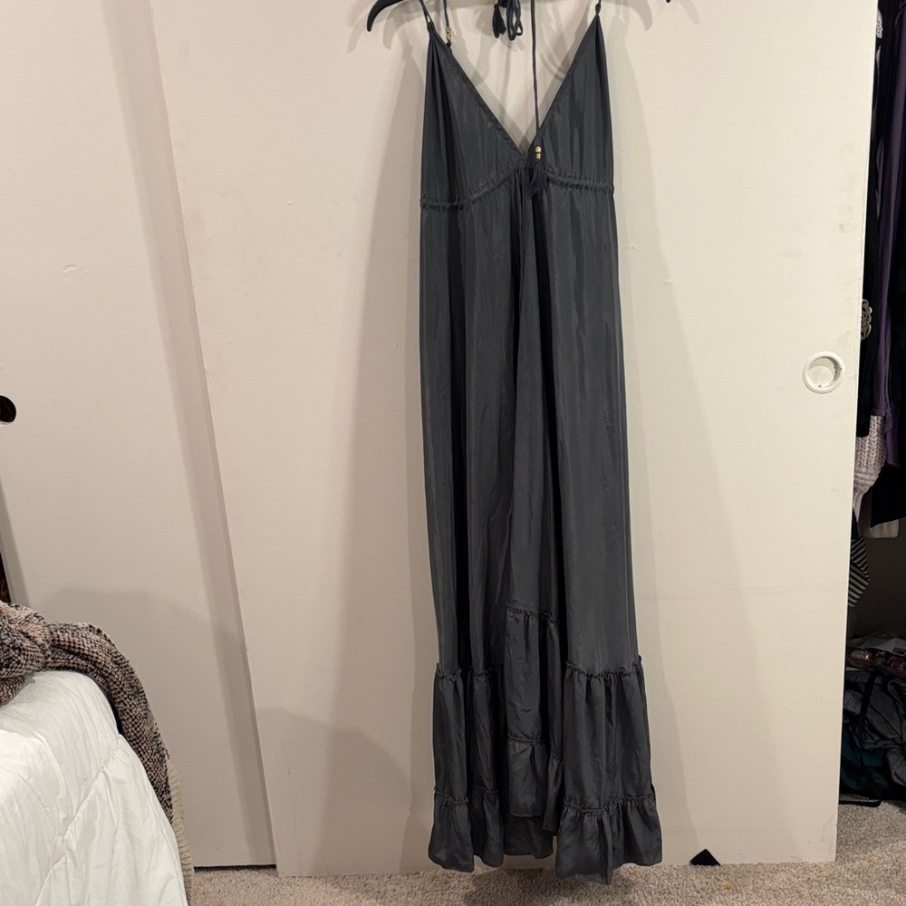 Chic Charcoal Maxi Dress